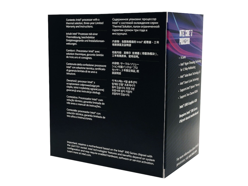 Procesador Core I7 8700K 3.7 GHz 1151 12 MB