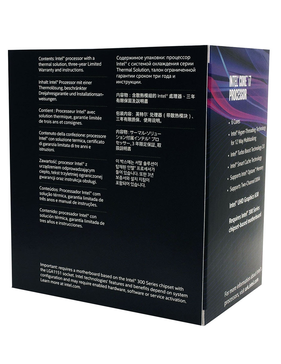 Procesador Core I7 9700K 3.6 GHz 1151 12 MB 2