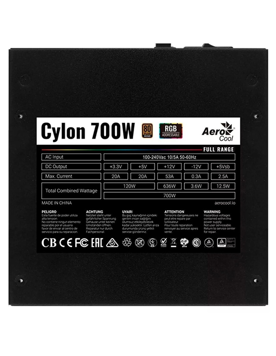 Fuente 700W 80+Bronce Cylon RGB 8