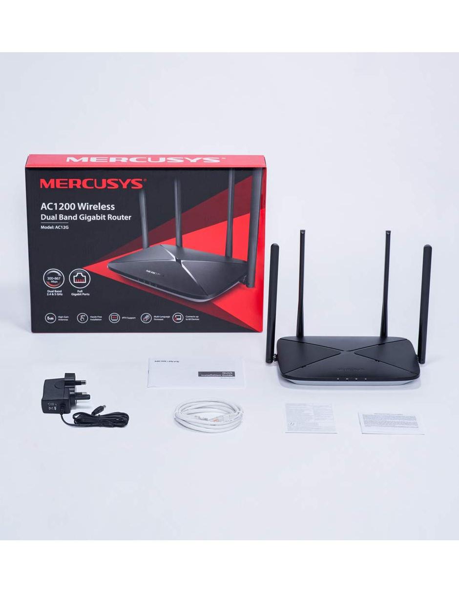 Router Inalámbrico AC12G AC1200 Dual Band 802.11ac 1200Mbps 3