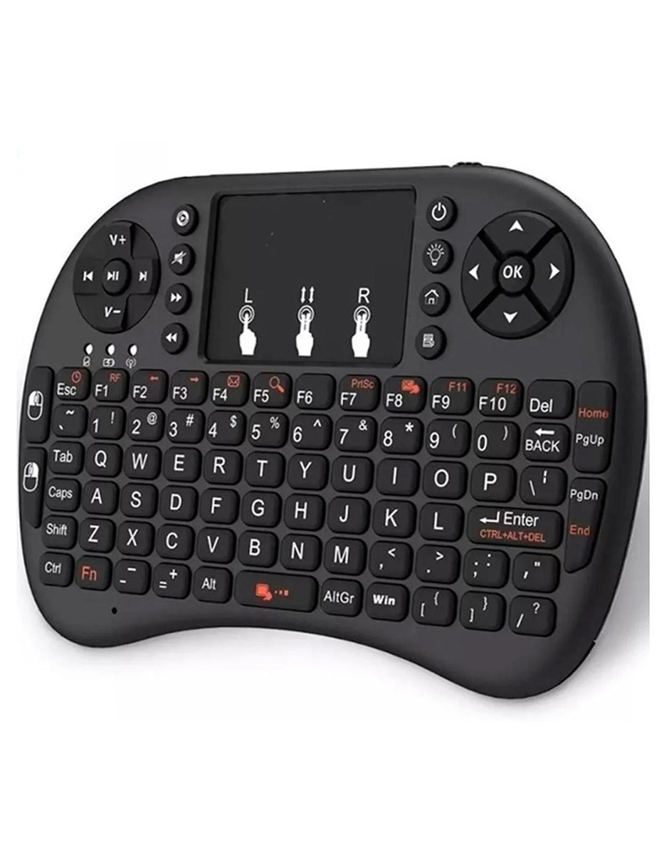 Mini Teclado Inalámbrico LED Ñ Mouse Touchpad TV Box Smart TV 2