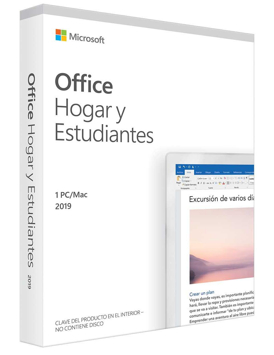 Software Microsoft Office Hogar y Estudiantes 2019 