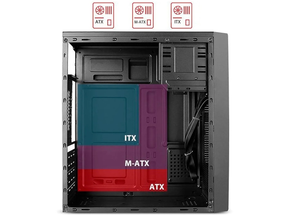 Gabinete Micro ATX 500W USB 3.0 negro STPGAC4B 2