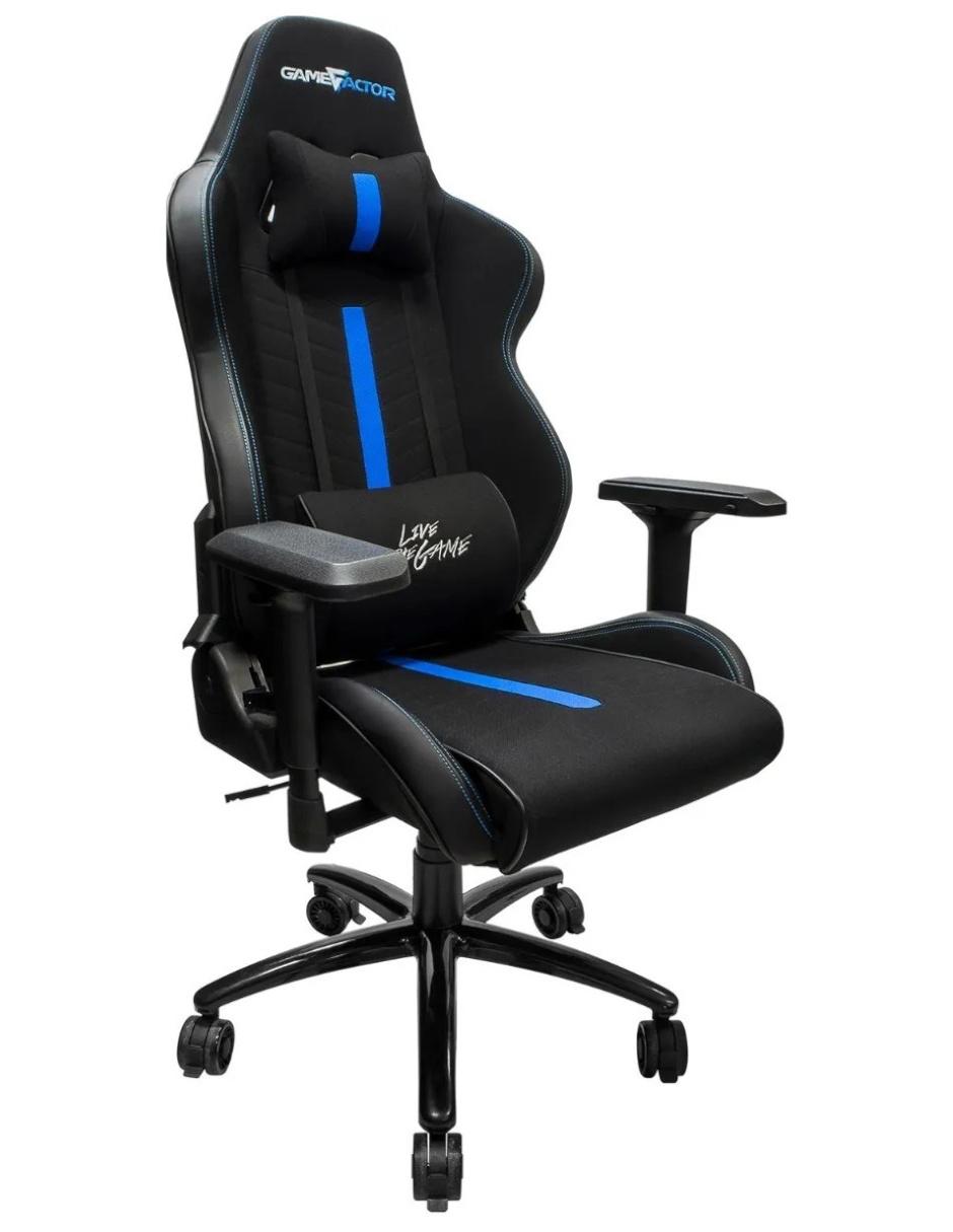 Silla GAME FACTOR CGC601XL Silla GAME FACTOR CGC601XL Gamer Asiento Acolchado Negro/Azul Poliuretano - CGC601 BL