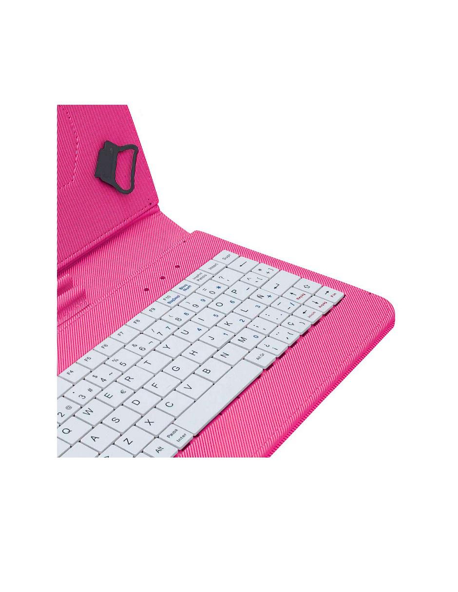 Estuche Tablet 7 Pulgadas con Teclado rosa 18-1629PK 2