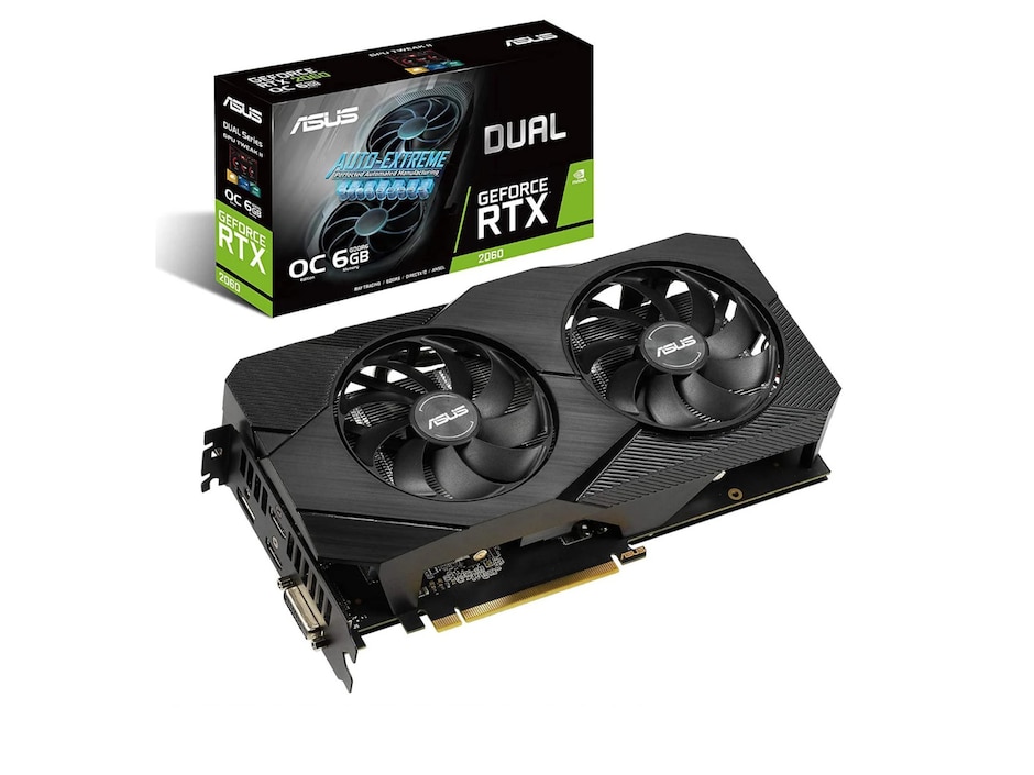 Tarjeta de Video GeForce RTX 2060 OC EVO 6 GB GDDR6 DUAL-RTX2060-O6G-EVO Tarjeta de Video GeForce RTX 2060 OC EVO 6 GB GDDR6 DUAL-RTX2060-O6G-EVO