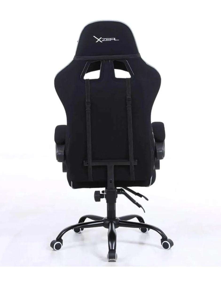 Silla Gamer Xzeal XZ20 Ergonómica Reclinable Reforzada gris 3