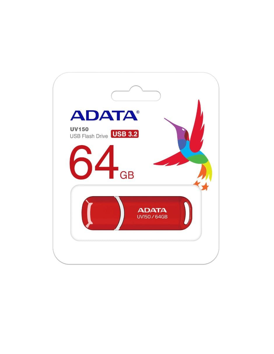 Memoria USB 64GB 3.1 UV150 Flash Drive rojo AUV150-64G-RRD 3