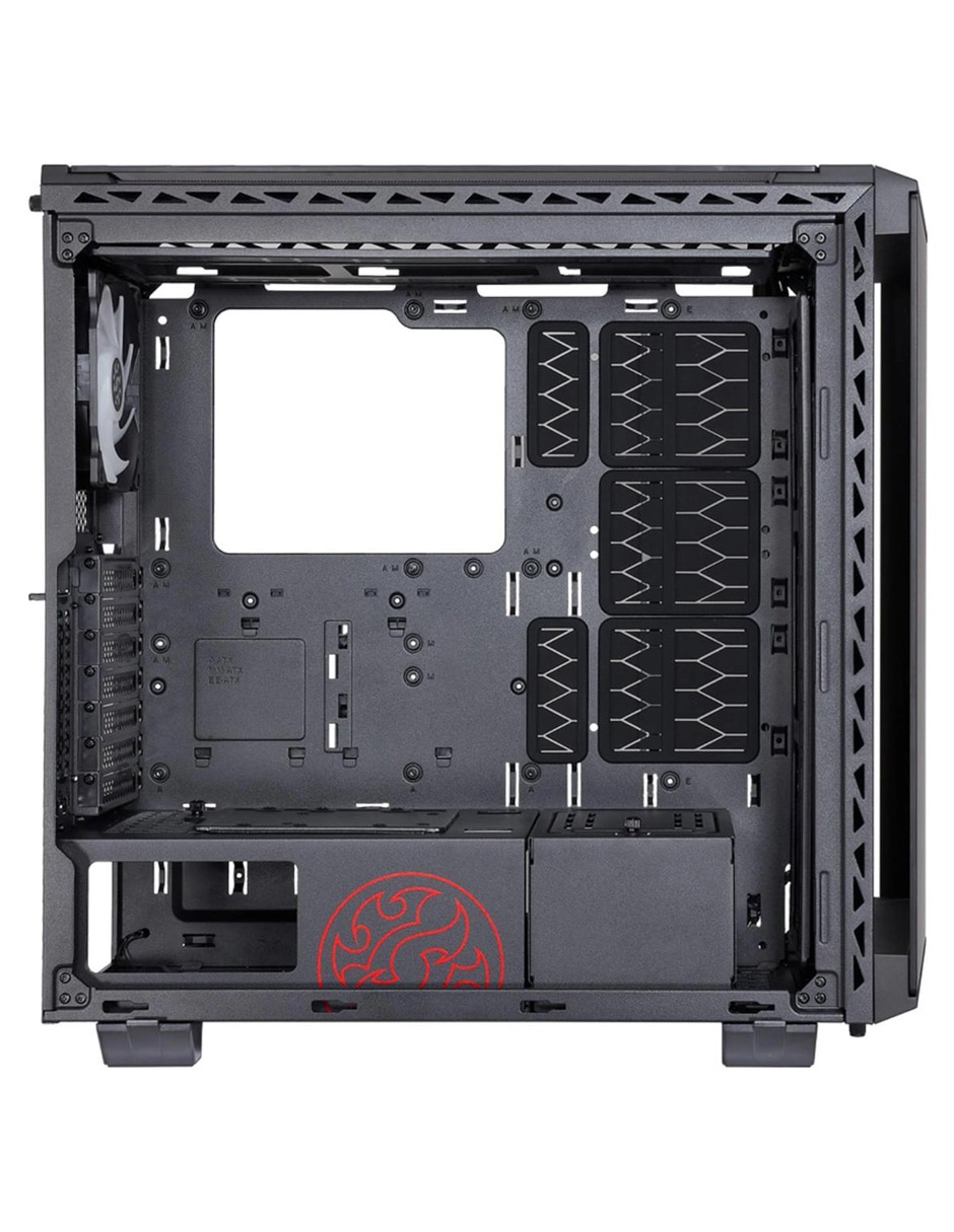 Gabinete Gamer Battlecruiser Cristal Templado ARGB negro BATTLECRUSIER-BKCWW 2