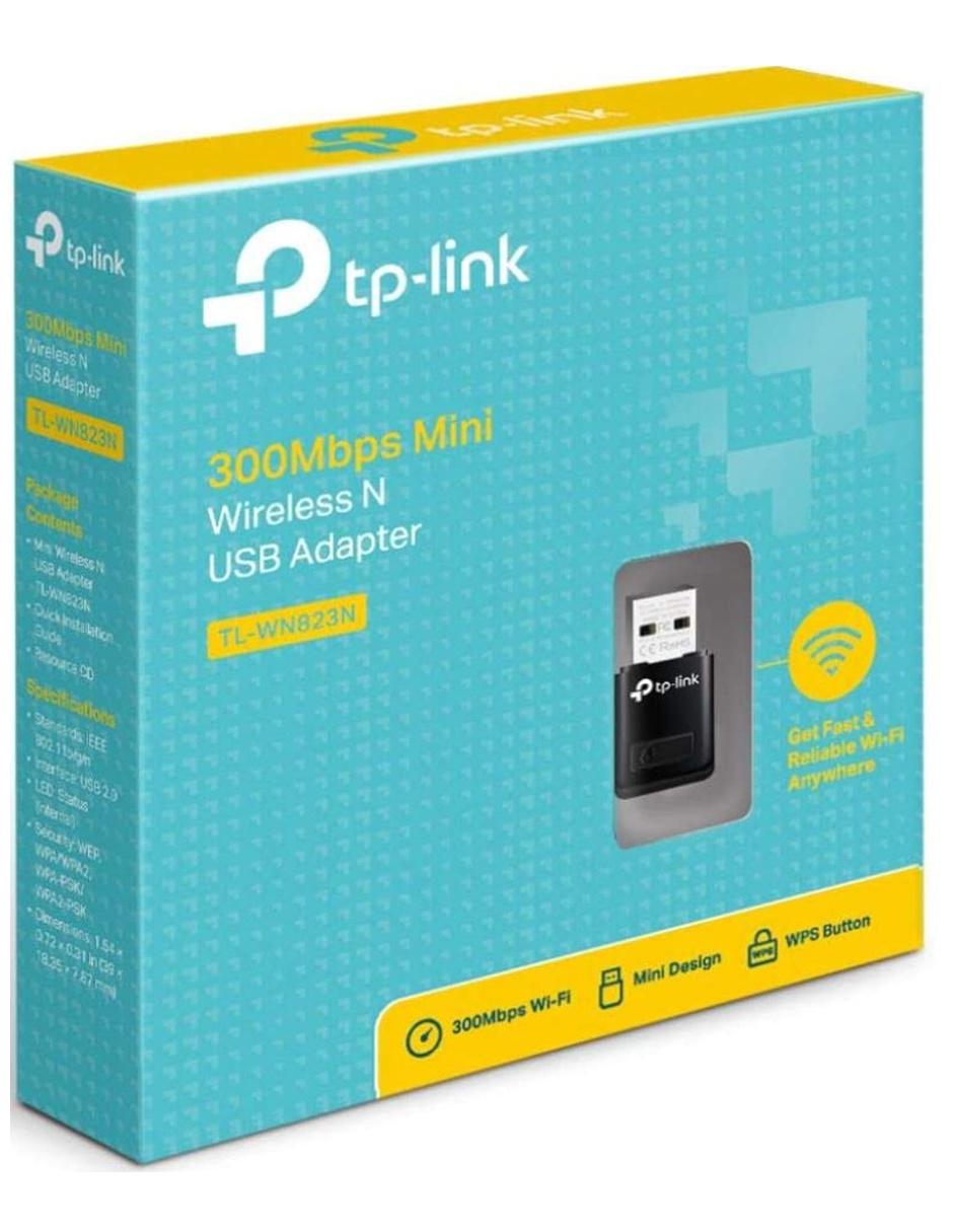 Adaptador Inalámbrico USB TL-WN823N 2.4GHz 802.11n 300Mbps 3