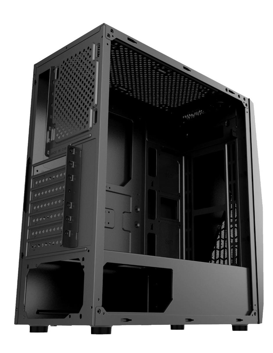 Gabinete Gamer Xzeal Cristal Templado RGB negro XZCGB03B 2