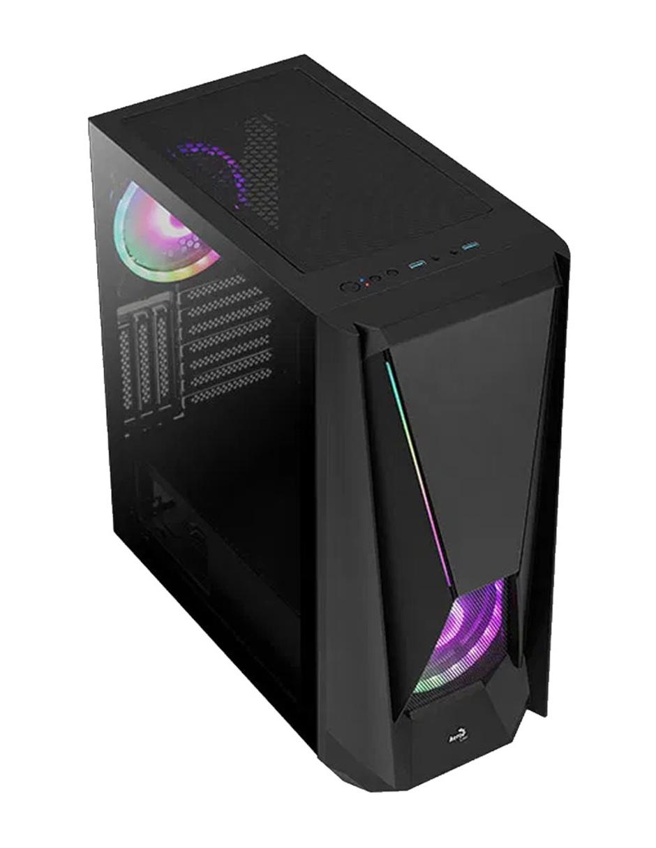 Gabinete Gamer Visor RGB Cristal Templado negro 3