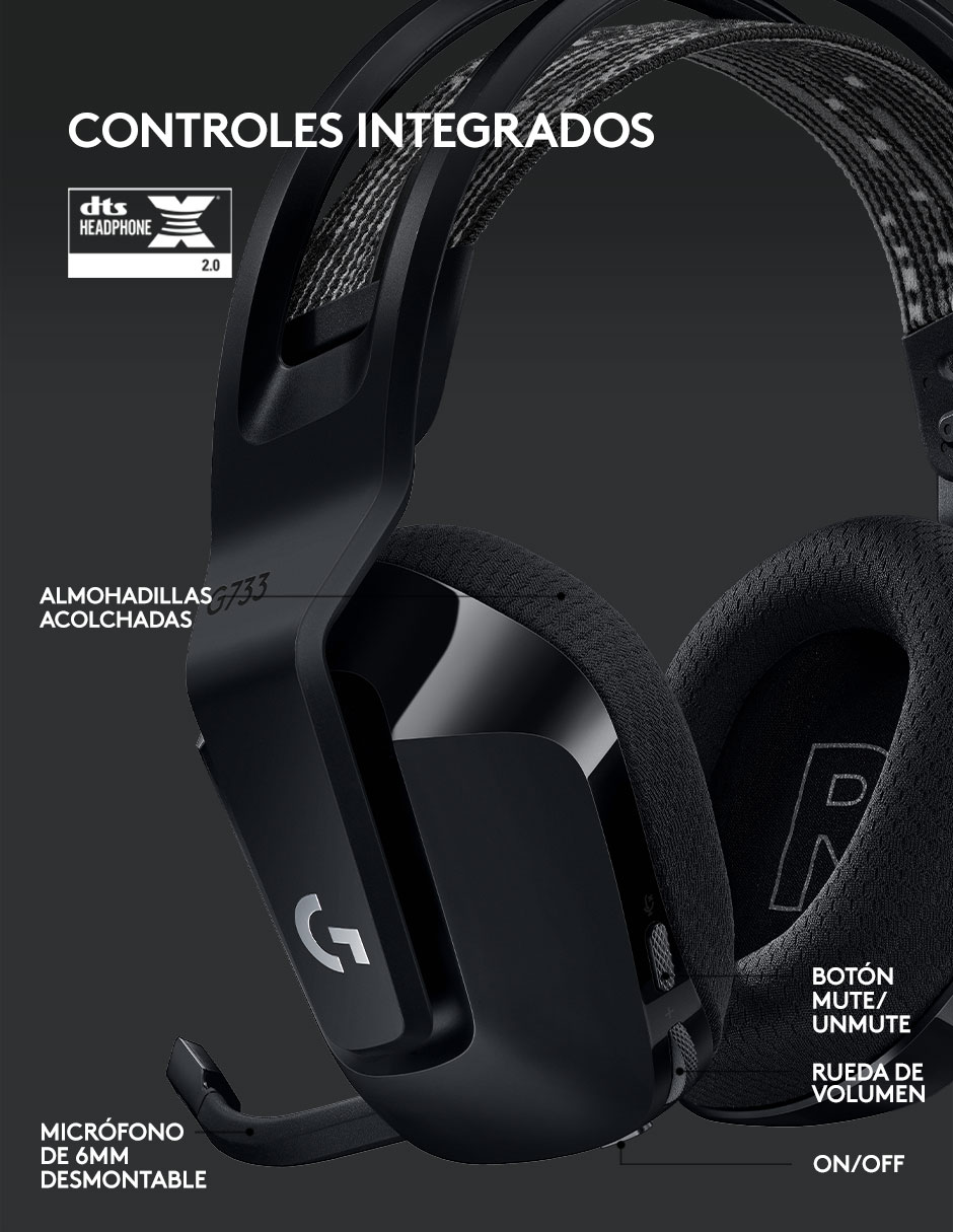 Audífonos Inalámbricos G733 negro 5