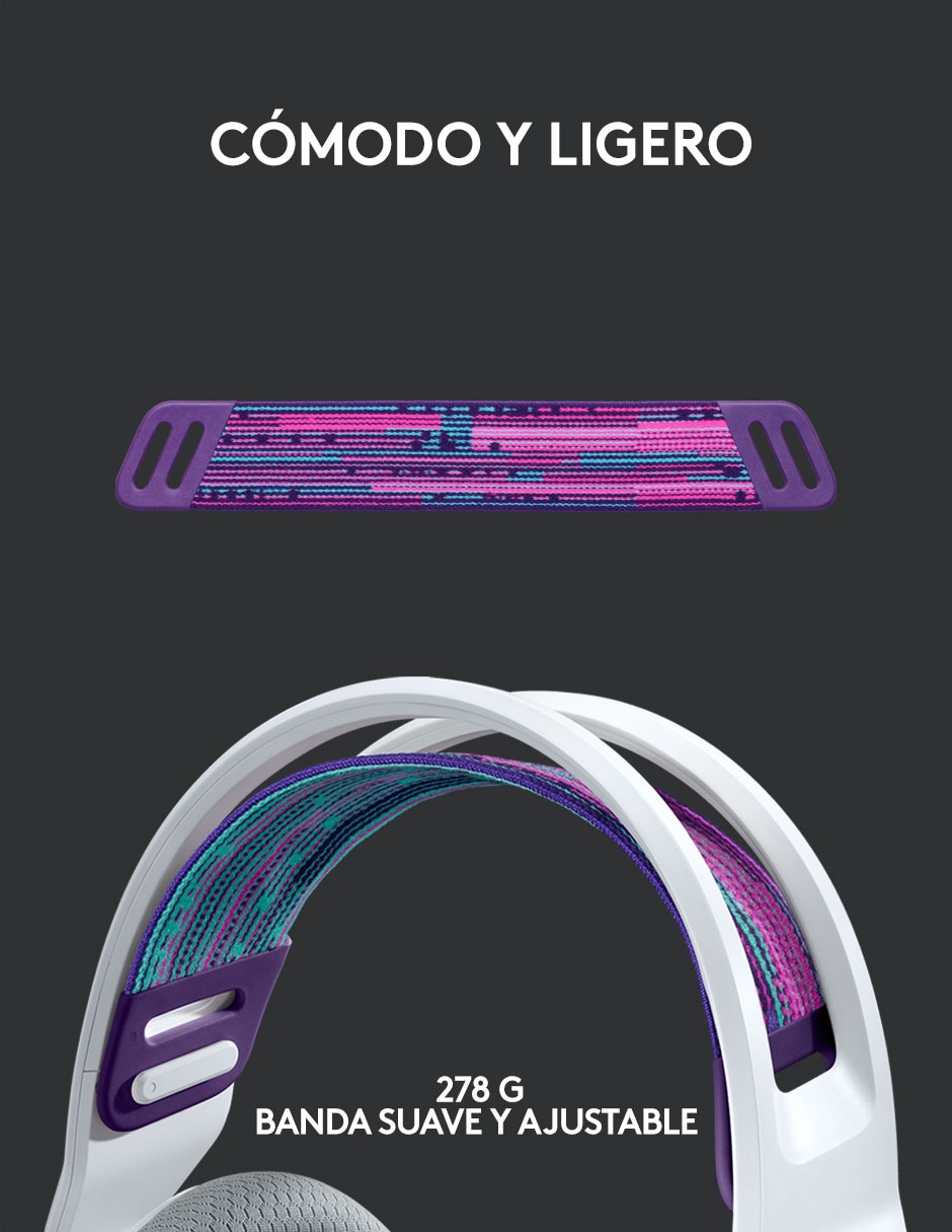 Audífonos gamer Over-Ear G733 inalámbricos con cancelación de ruido 2