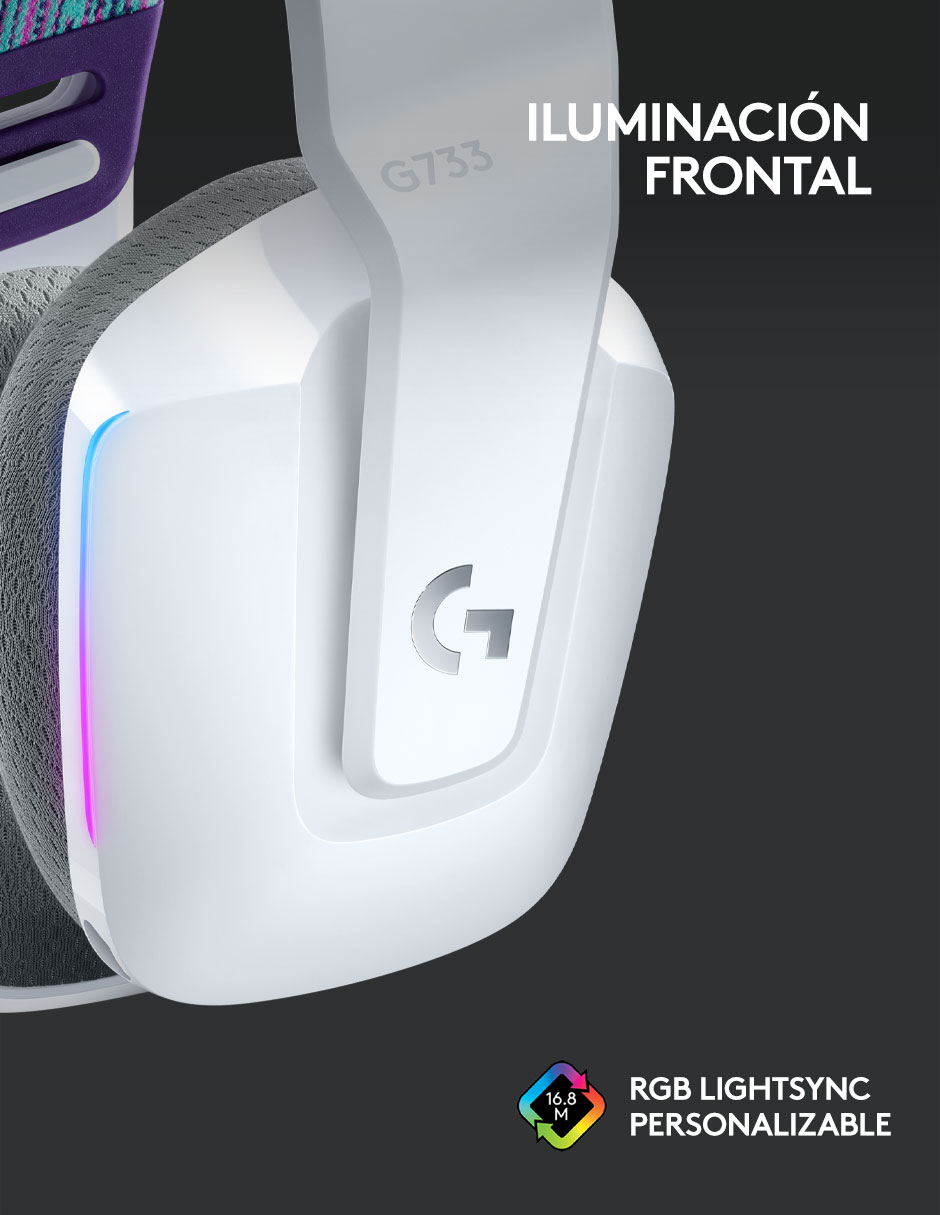 Audífonos gamer Over-Ear G733 inalámbricos con cancelación de ruido 4