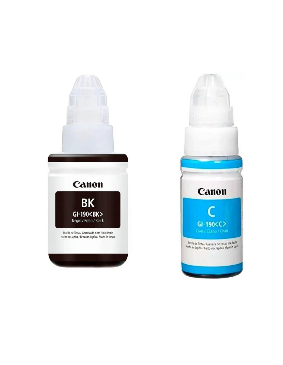 Set Bote de Tinta G-190 CMYK para G1100 G2100 G3100 0667C001AB Kit Supermex 3