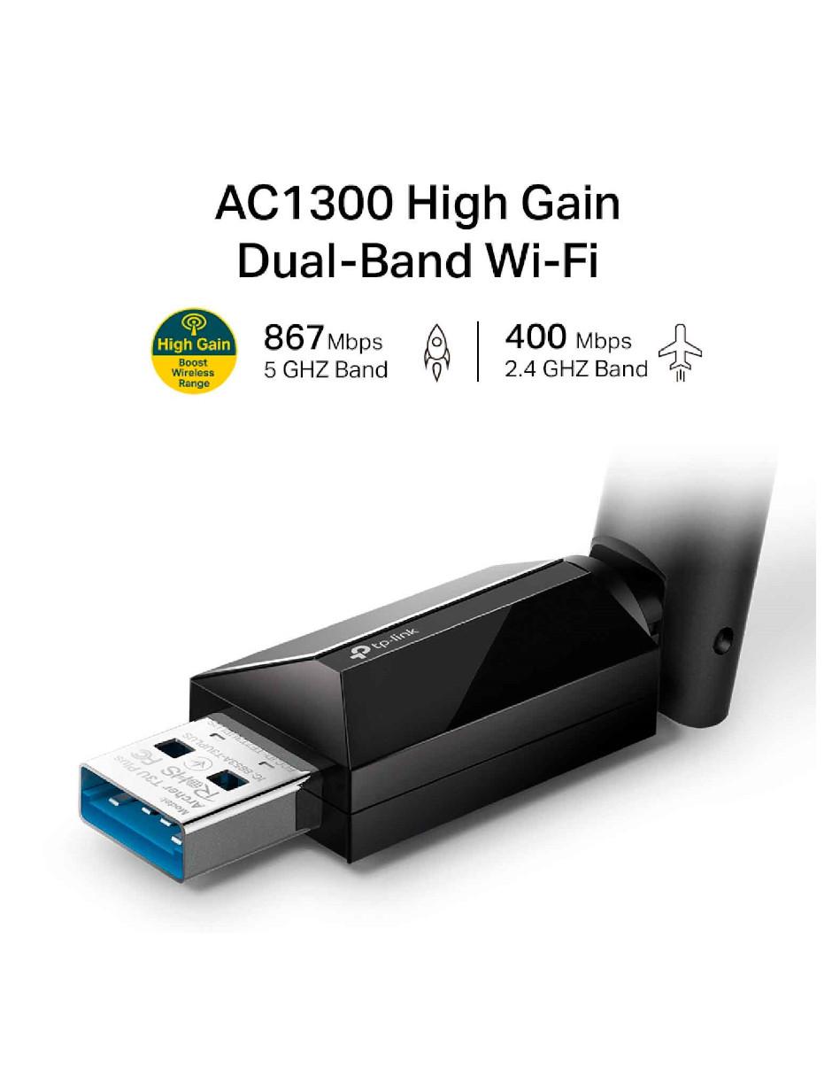 Adaptador Inalámbrico USB Archer T3U Plus Dual Band AC1300 2