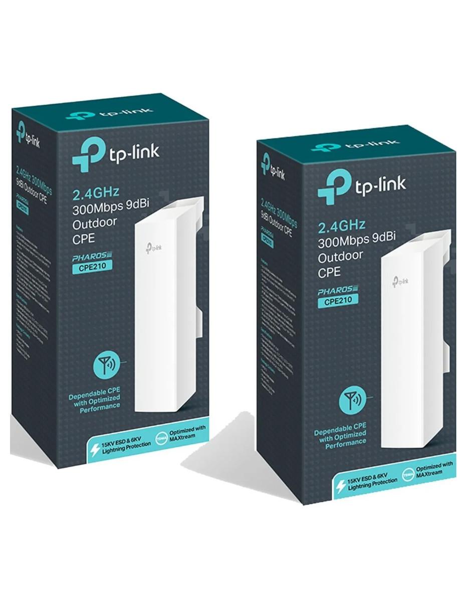 Set 2 Access Point TP-Link CPE210 2.4GHz 9dBi PoE 802.11n Exterior 5Km 300Mbps 3