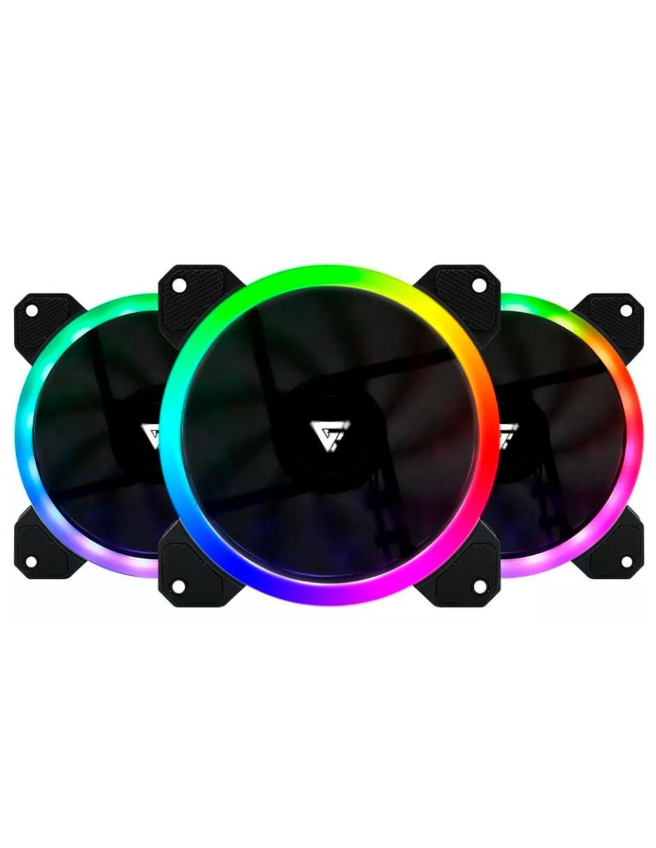 Kit 3 Ventiladores Pc Gamer 120mm Rgb Disipadores Para Cpu