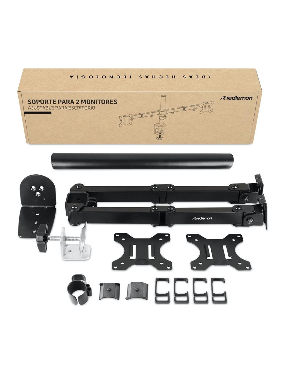 Soporte para 2 Monitores de 13 a 32 Pulgadas con Base para Escritorio 4