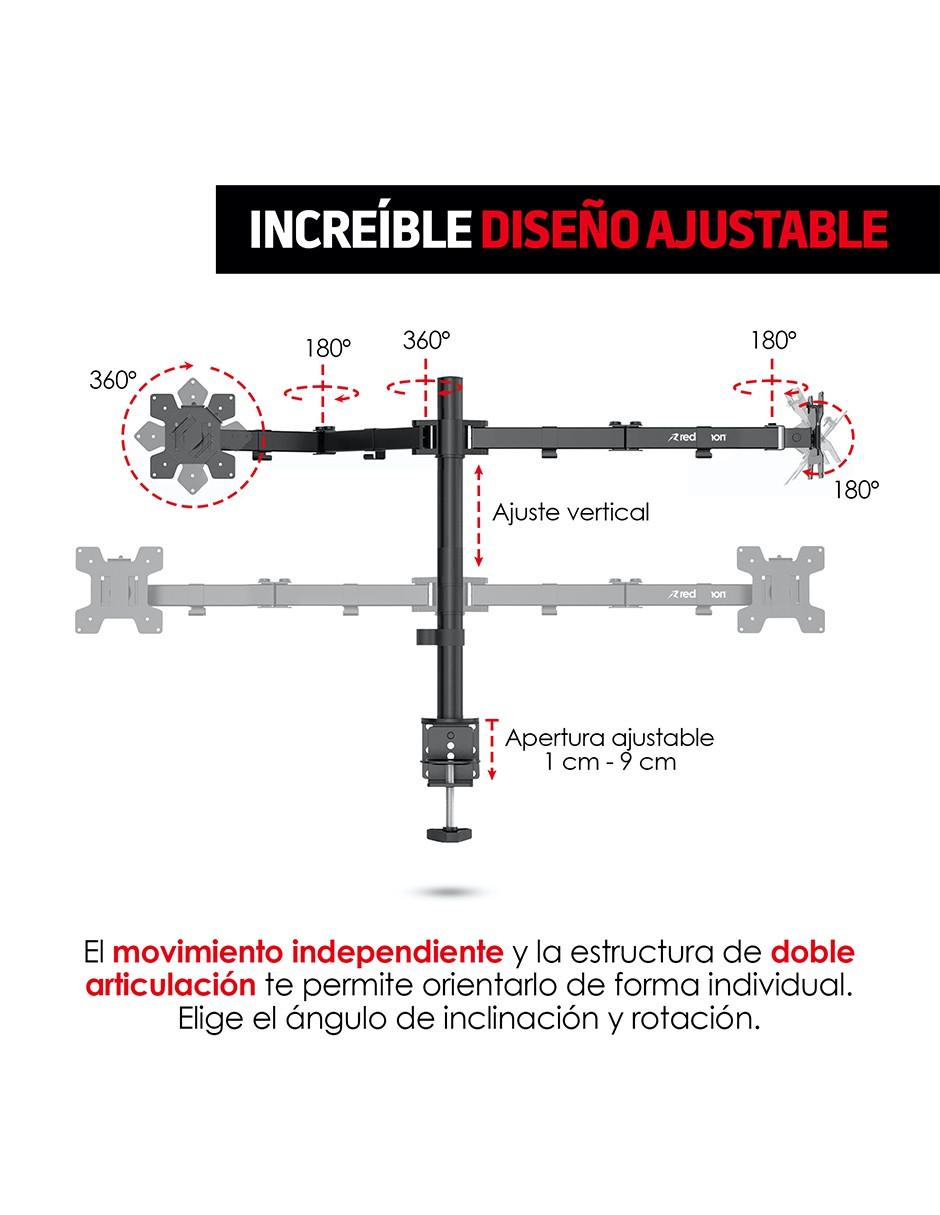 Soporte para 2 Monitores de 13 a 32 Pulgadas con Base para Escritorio 6