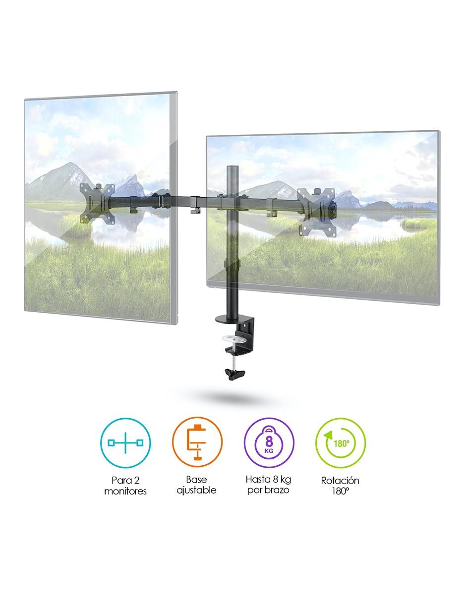 Soporte para 2 Monitores de 13 a 32 Pulgadas con Base para Escritorio 7
