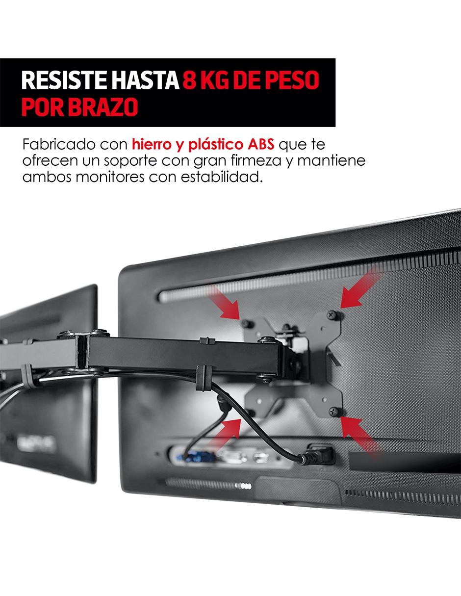 Soporte para 2 Monitores de 13 a 32 Pulgadas con Base para Escritorio 8