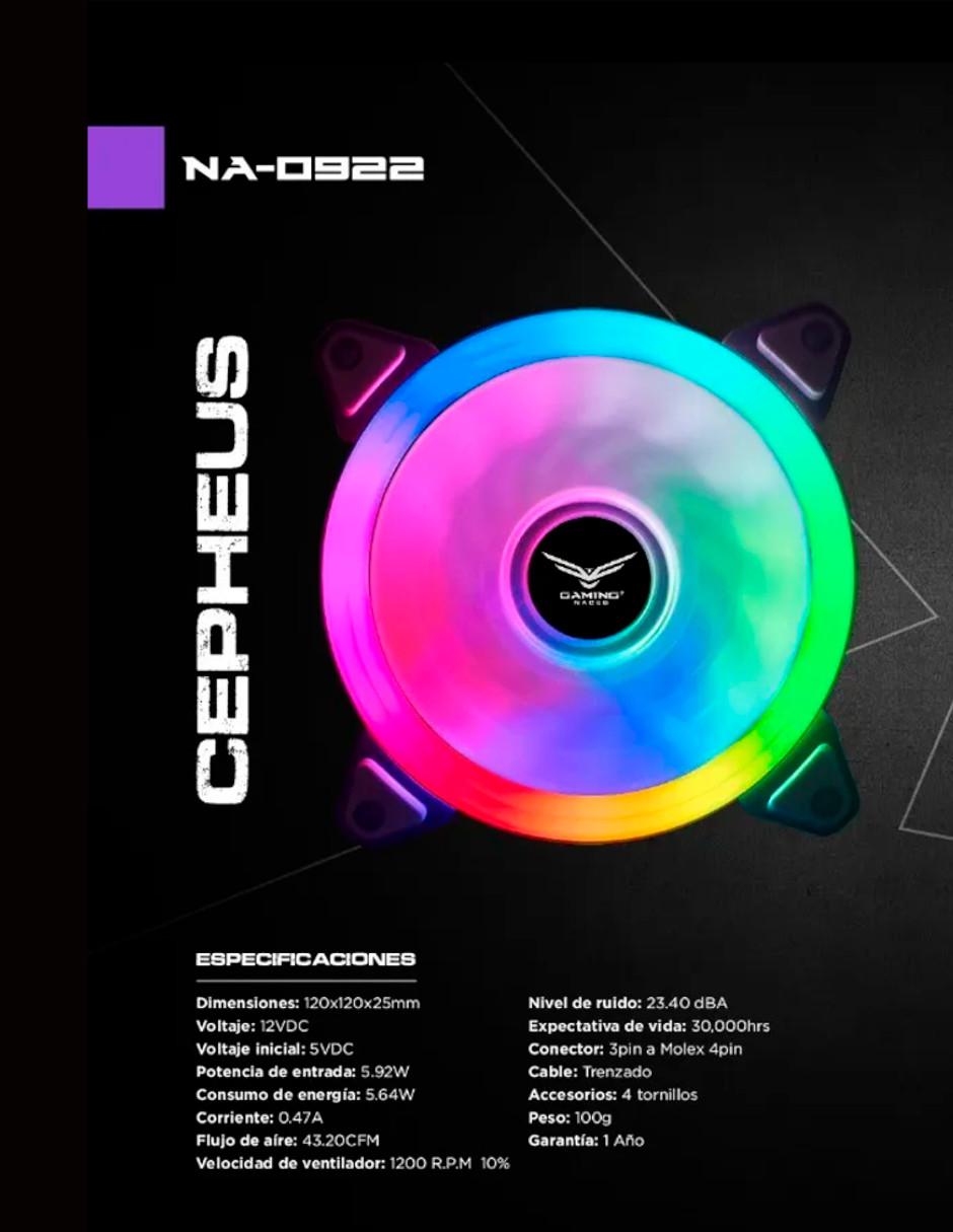 Ventilador Cepheus 120mm 1200RPM RGB NA-0922 3