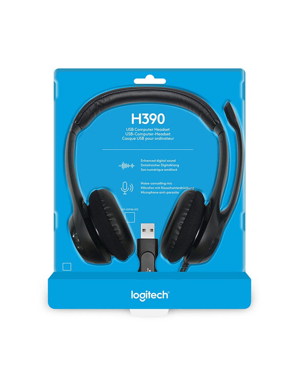 Audífonos de diadema Headset H390 alámbricos 16