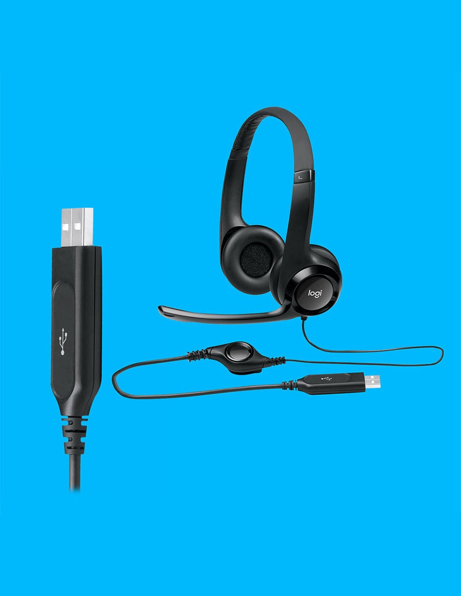 Audífonos de diadema Headset H390 alámbricos 18