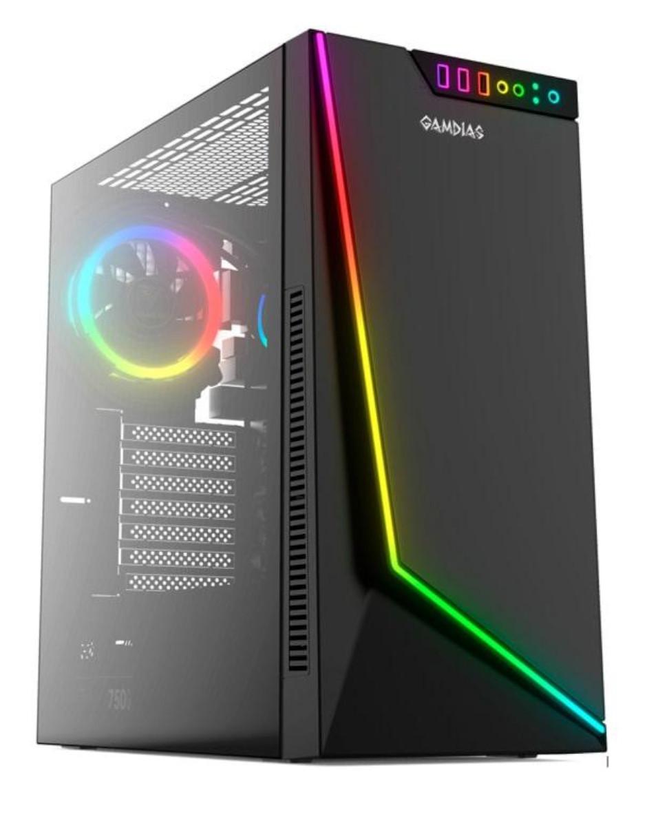 Gabinete Gamer Argus M1 Eatx RGB Cristal Templado 1