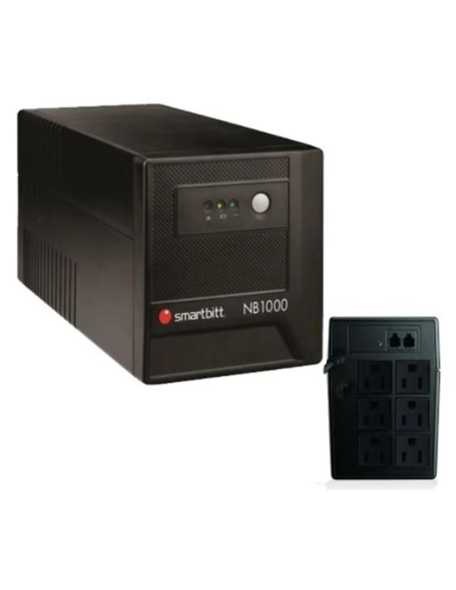 No-Break SBNB1000USB 1000VA/500 Watts 6 contactos 3