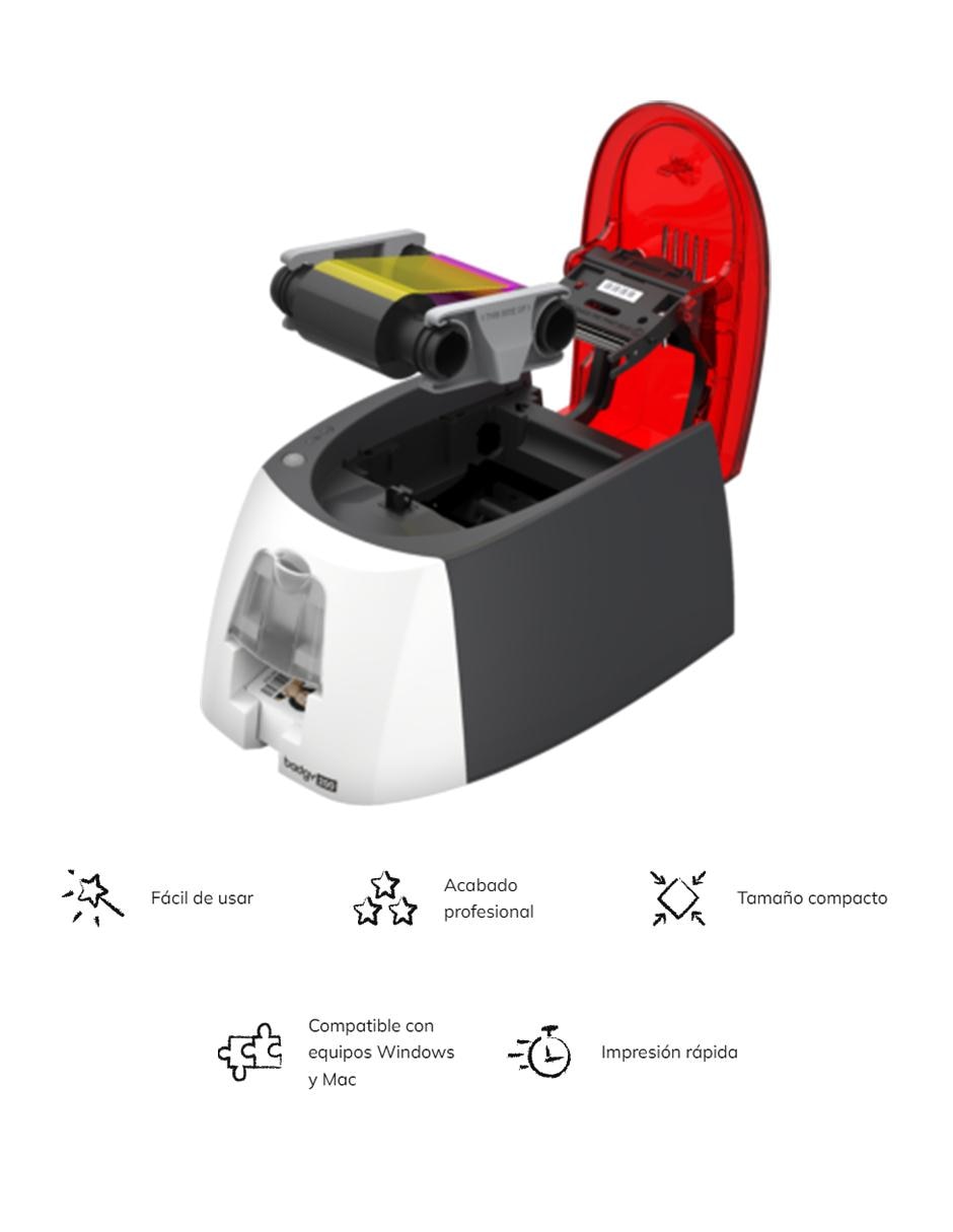 Impresora Badgy 100 de transferencia térmica inalámbrica a color 4