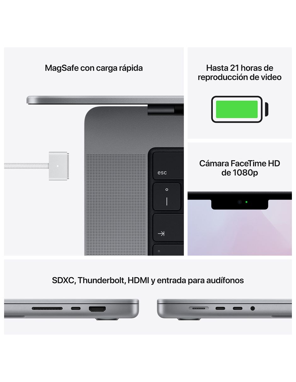 MacBook Pro 16 pulgadas M1 Pro 16 GB RAM 512 GB SSD 4