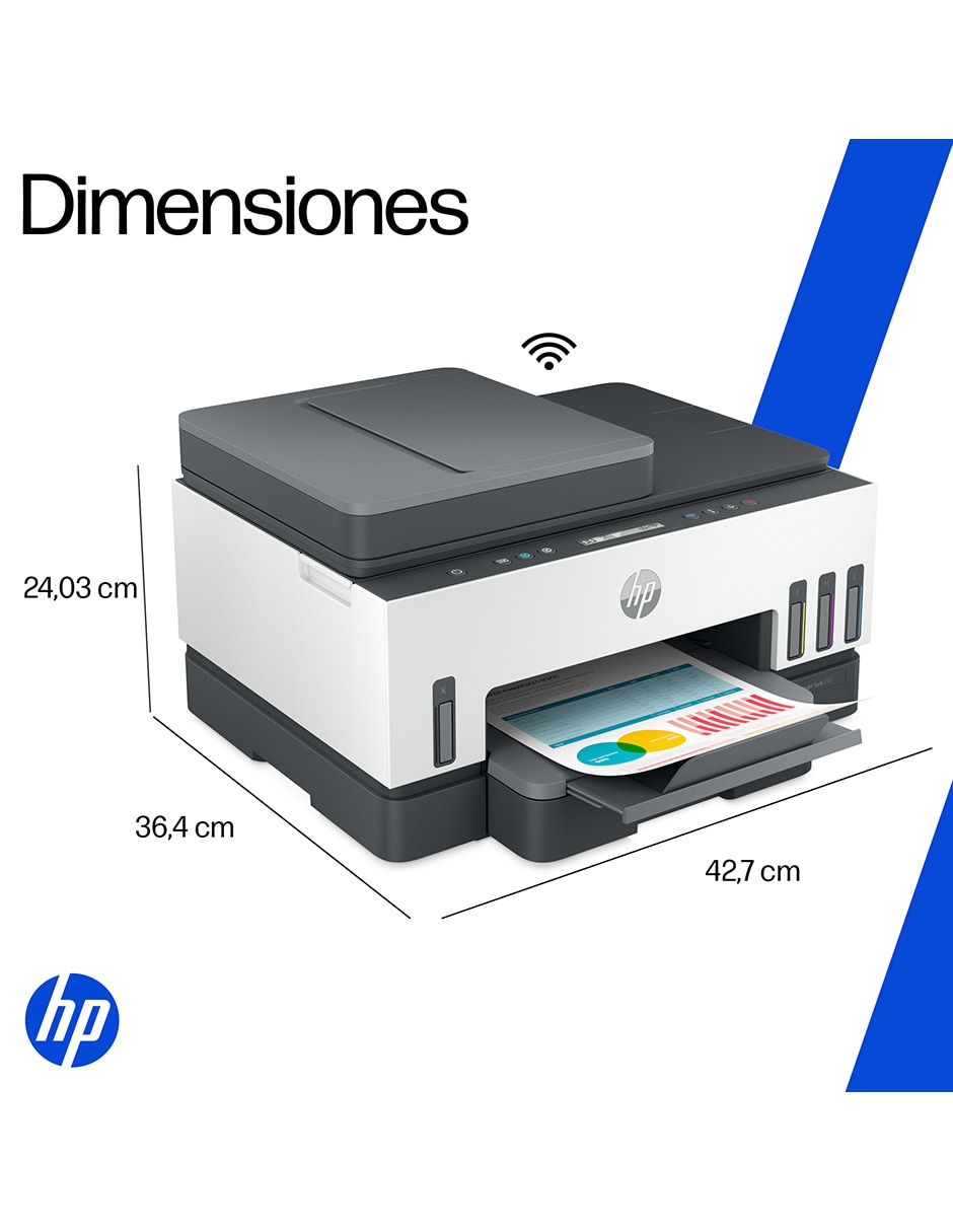 Multifuncional Smart Tank 750 de tinta continua alámbrica a  color 10