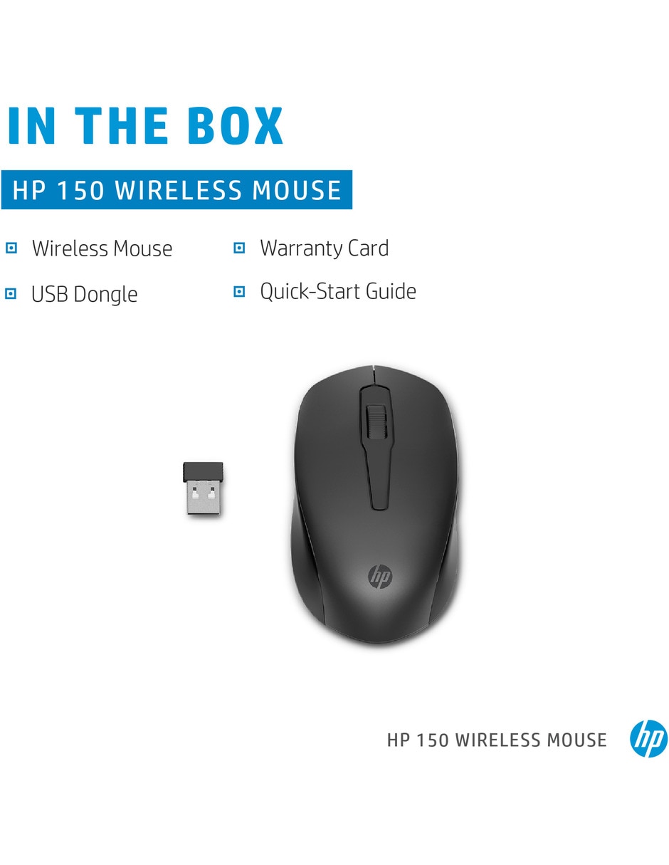 Mouse Inalámbrico hp 150 2s9l1aa 12