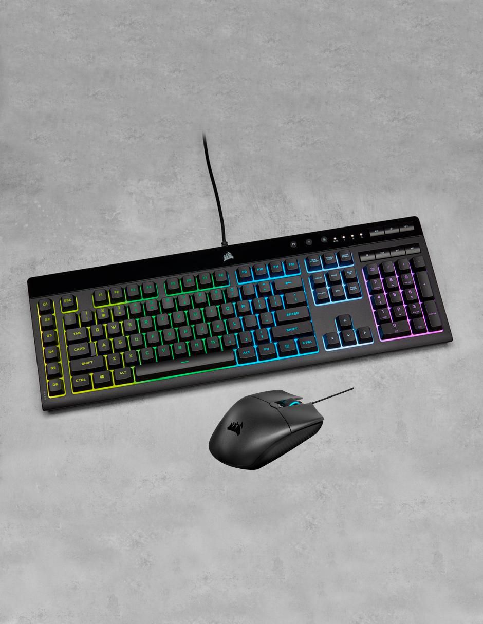 Teclado alámbrico Corsair Tecladok55 Mouse Katar