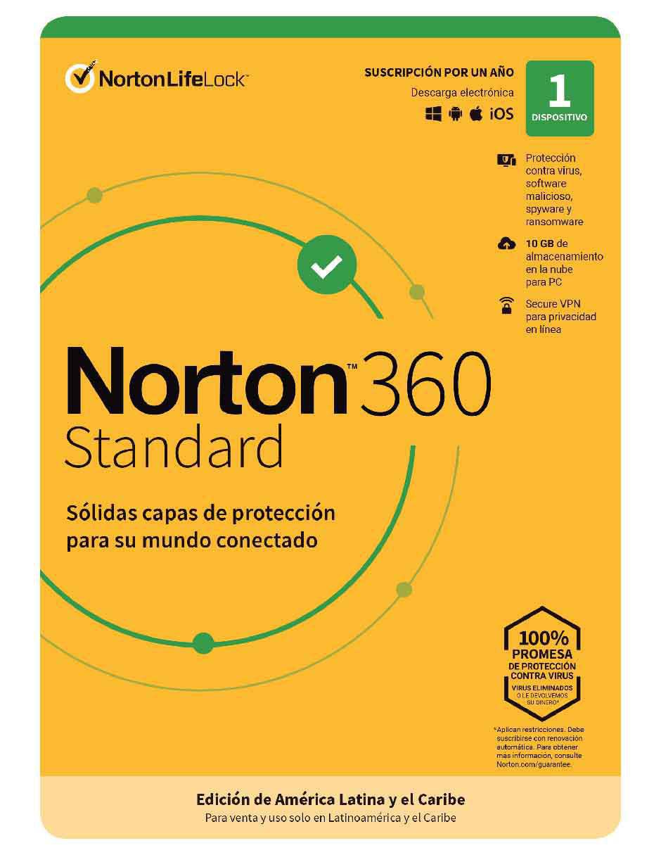 Norton 360 Standard Antivirus para 1 usuario