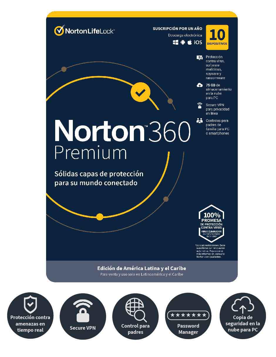 Norton 360 Premium Antivirus para 10 usuarios 4