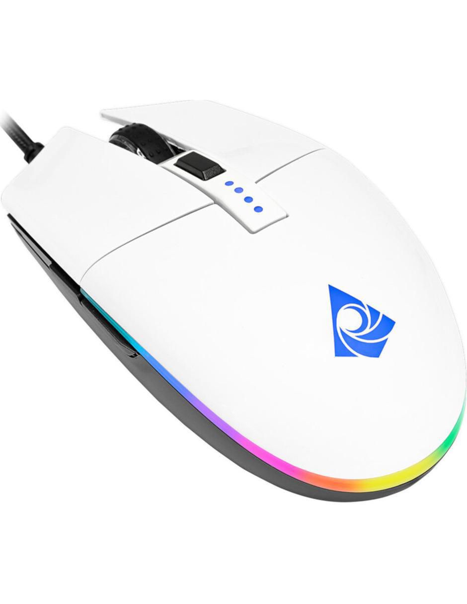 Mouse Alámbrico Triton White Glossy