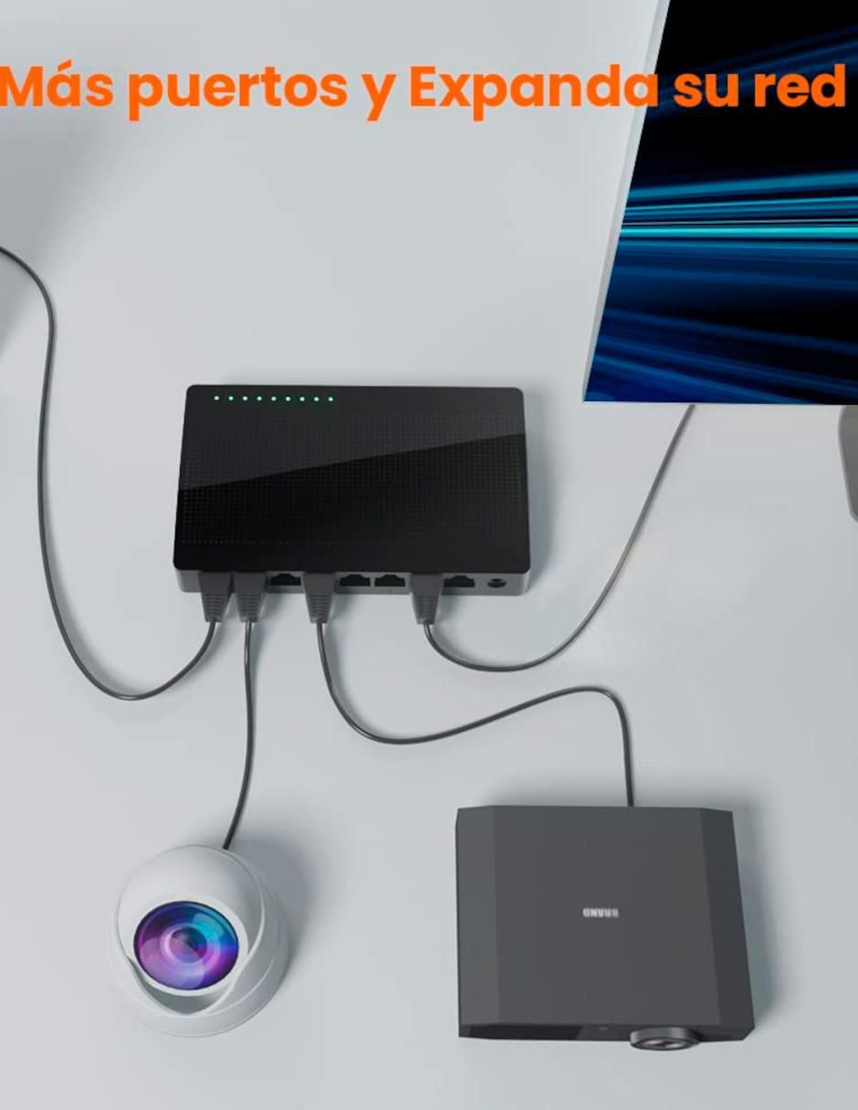 Conmutador ethernet Inalámbrico SG108 4