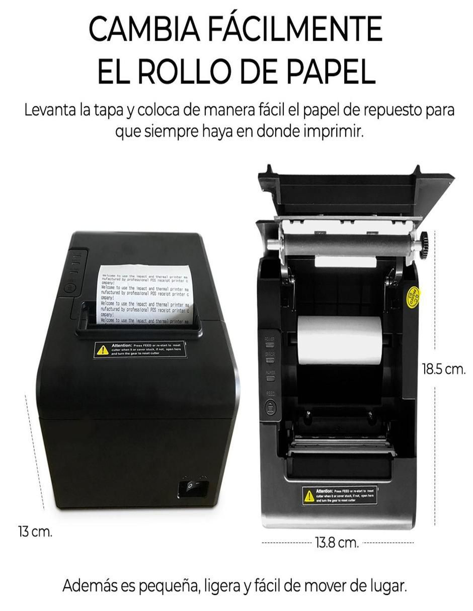 Impresora de tickets Portátil IM.05 de Transferencia térmica alámbrica monocromática 4
