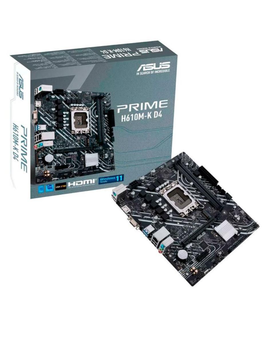 Tarjeta madre PRIME H610M-K D4 compatible con procesador Intel