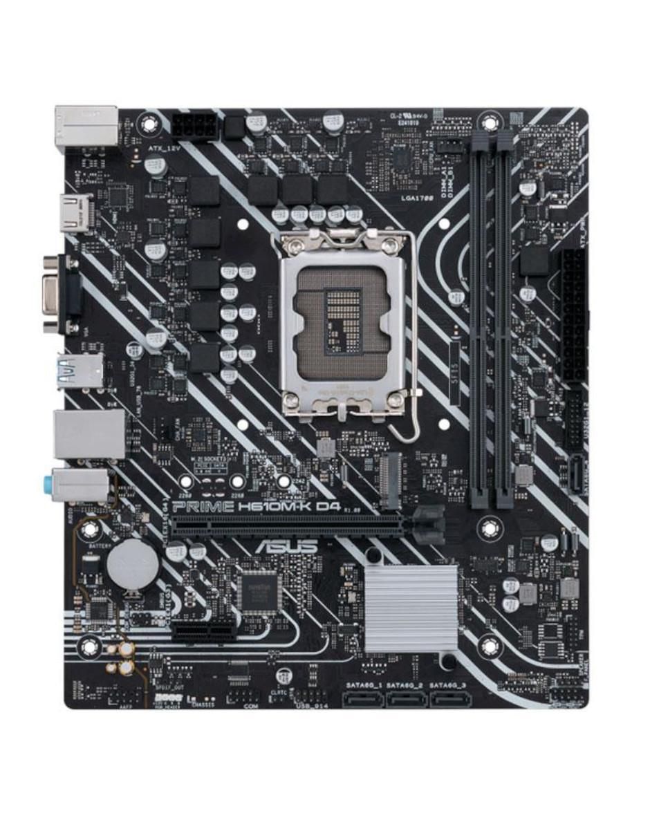 Tarjeta madre PRIME H610M-K D4 compatible con procesador Intel 4