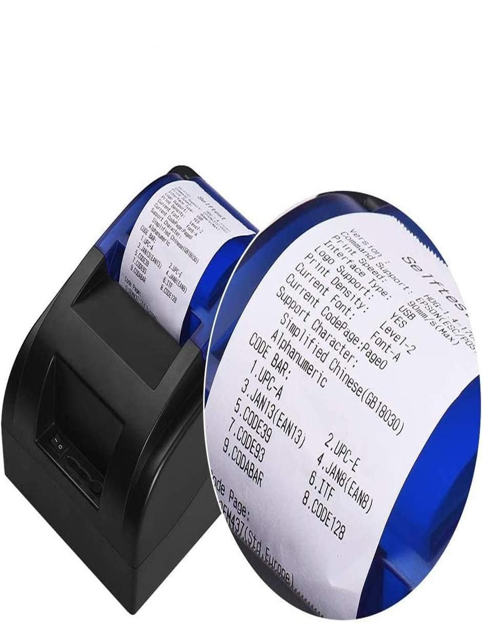 Impresora de Tickets USB de Transferencia Térmica Alámbrica e Inalámbrica Monocromática 3