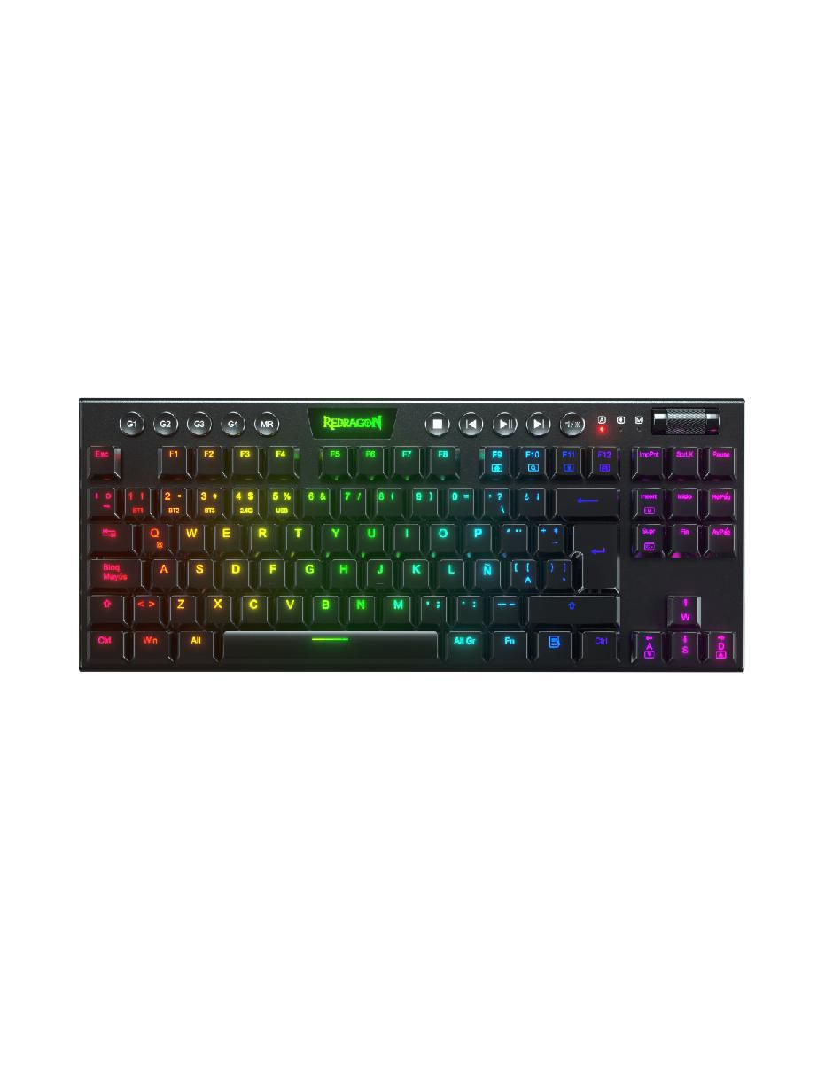 Teclado alámbrica e inalámbrica K621-RGB-SP RD