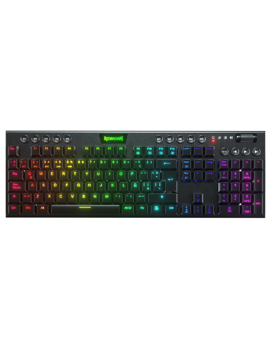 Teclado Alambrico e Inalambrico Redragon K618 RGB SP RD Liverpool