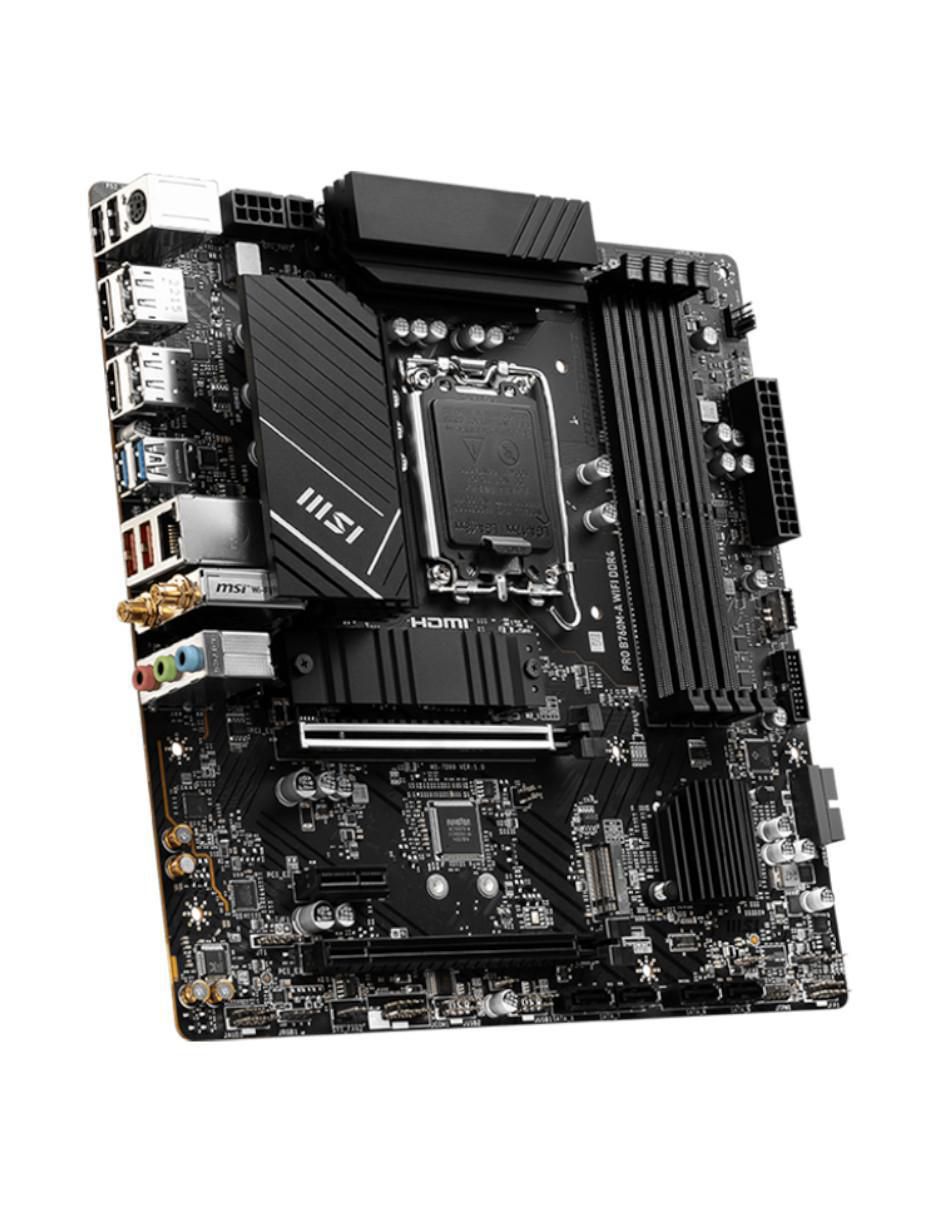 Tarjeta madre pro b760m-a wifi ddr4 compatible con procesador intel 2