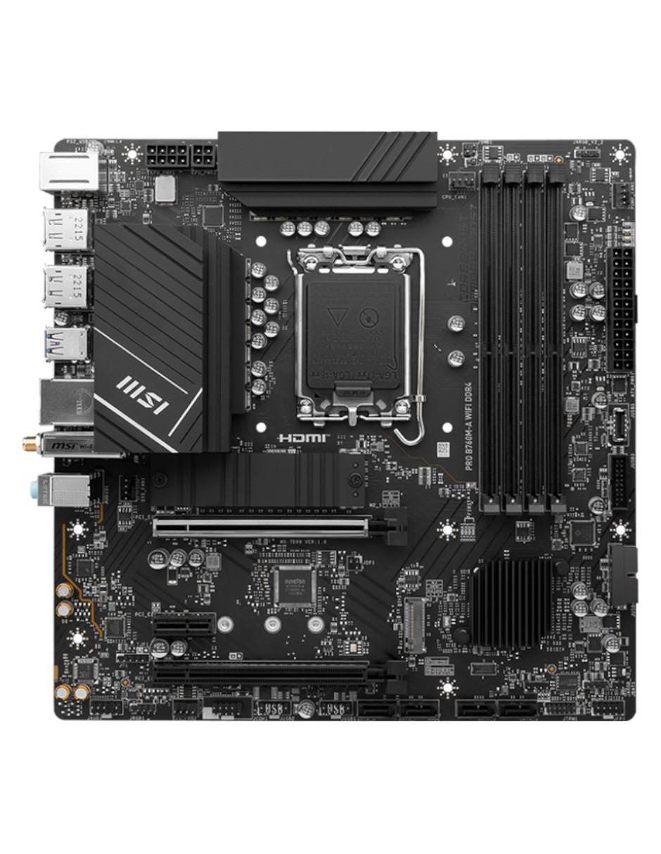 Tarjeta madre pro b760m-a wifi ddr4 compatible con procesador intel 3