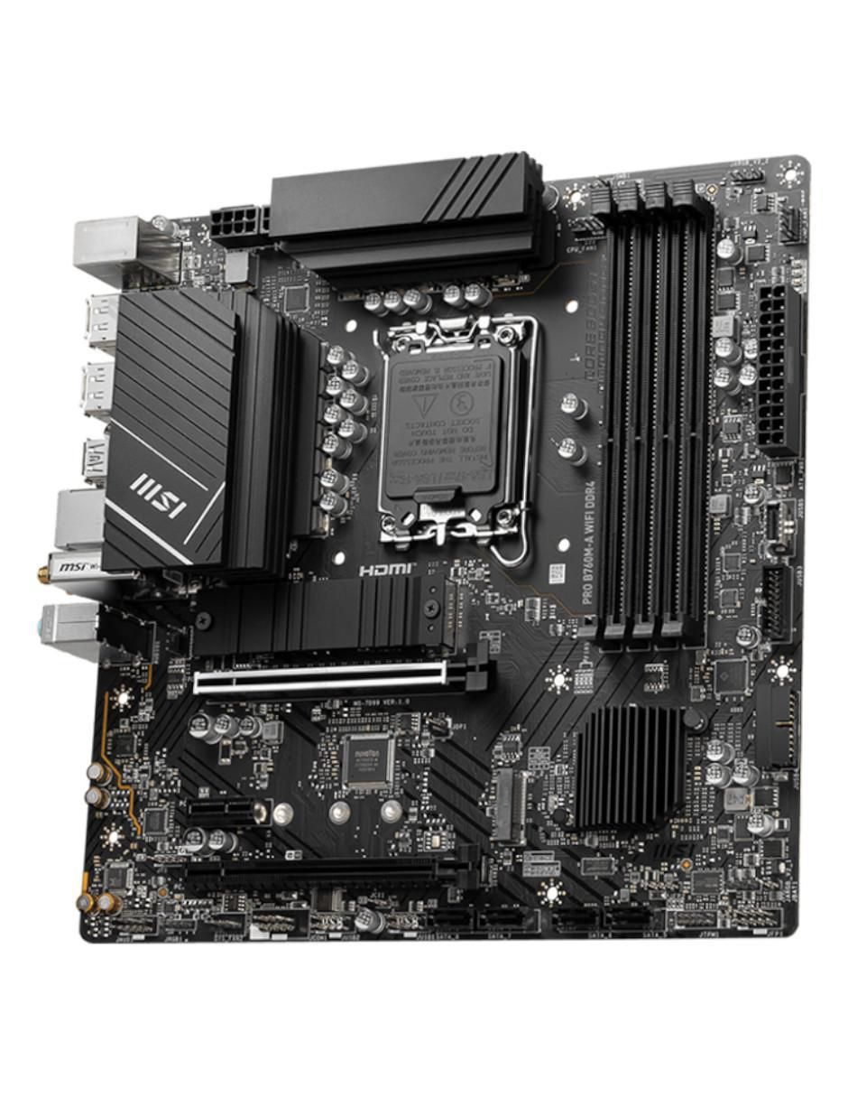Tarjeta madre pro b760m-a wifi ddr4 compatible con procesador intel 4